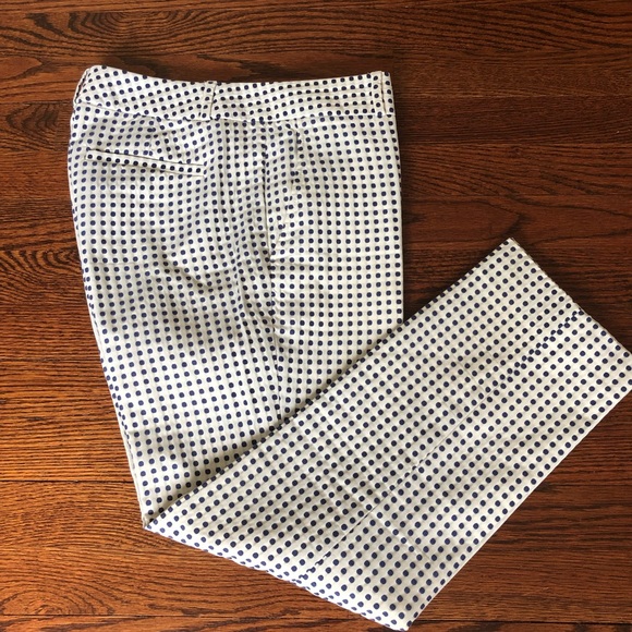 Banana Republic Navy and White Cropped Pants - Picture 1 of 4